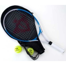 Tennisracket blauw 25 inch m. 2 ballen+hoes
* levertijd onbekend *