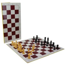 Schaakbord vouwb.47 mm. 43cm wit/bruin MDF 
* levertijd onbekend *